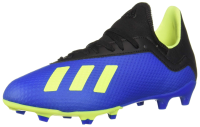 adidas Unisex-Kid's X 18.3 FG Soccer Shoe, Football Blue/Solar Yellow/Core Black, 5.5 M US Big Kid