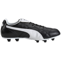 PUMA Men's Liga Classico Firm Ground Soccer Cleat-Black/White