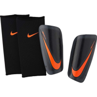 Nike Mercurial Lite Shin Guard (Black/Orange) Large