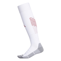 adidas Speed 2 Soccer Socks for Boys, Girls, Men and Women (1-Pair), White/Team Power Red/Light Onix Grey, Large
