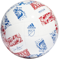 adidas Unisex-Adult MLS Club Soccer Ball, White/Power Blue/Team College Red, 5