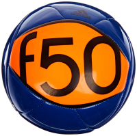 adidas Performance F50 X-ITE II Soccer Ball, Power Blue/Warning Orange/Black, 5