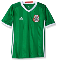 adidas Boys' Soccer Youth Mexico Jersey, Green/Poppy, X-Small