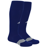 adidas Metro 4 Soccer Socks for Boys, Girls, Men and Women (1-Pair), Dark Blue/White/Clear Grey/4, X-Small
