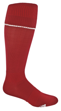 adidas Metro II Soccer Sock, University Red/White, Large