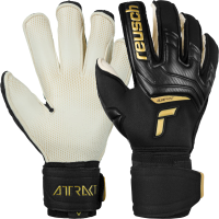 Reusch Attrakt Gold X Glueprint Ortho-Tec Goalkeeper Gloves, Black/Gold, Size 9