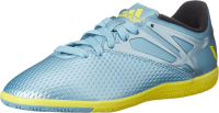 adidas Performance Messi 15.3 Indoor Soccer Shoe (Little Kid/Big Kid),Matte Ice Metallic/Bright Yellow/Black,4.5 M US Big Kid