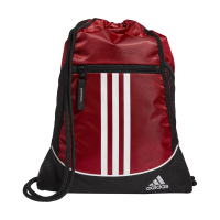 adidas Alliance Sackpack, Drawstring, Lightweight Small Gym Bag for Women, Soccer Backpack, Team Power Red, One Size