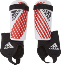 adidas Youth X Shin Guards White/Power Red Small