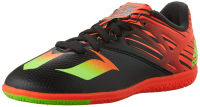 adidas Performance Messi 15.3 Indoor Soccer Shoe (Little Kid/Big Kid),Black/Green/Solar Red,10.5 M US Little Kid