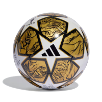 adidas Unisex-Adult UCL Club Soccer Ball, White/Gold Metallic/Black, 4
