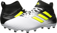 adidas Men's Ace 17.3 Firm Ground Cleats Soccer Shoe, White/Black/White, 6.5