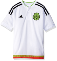 adidas Boys' Soccer Youth Mexico Jersey, White/Black, Large