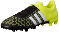 adidas Performance Men's Ace 15.3 FG/AG Soccer Cleat, Core Black/White/Solar Yellow, 7.5 M US