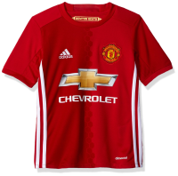 adidas Boys' Soccer Manchester United Youth Jersey, Red/White, X-Large