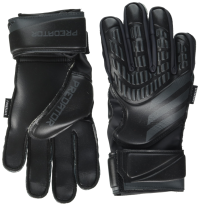 adidas Unisex-Child Match Fingersave Predator Goalie Gloves, Black/White/Team Shock Pink, 6