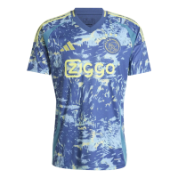 adidas Ajax Men's Away Soccer Jersey 24/25 (US, Alpha, XX-Large, Regular, Regular, Crew Blue)