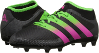 adidas Performance Kids' Ace 16.3 Primemesh Firm / Artificial Ground Soccer Cleats, White/Black/Metallic Gold, 3.5 M US Big Kid