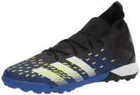 adidas Men's Turf Predator Freak .3 Soccer Shoe, White/Iron Metallic/Solar Red, 6.5