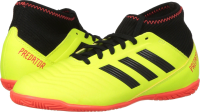 adidas Indoor Predator Tango 18.3 Soccer Shoe (unisex-child) Solar Yellow/Core Black/Solar Red 3 Big Kid