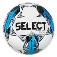 Select Brillant Super V22 Soccer Ball, White/Grey/Blue, Size 5