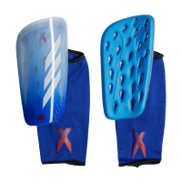 adidas Unisex-Adult X League Shin Guards White/Blue/Legacy Indigo/Silver Metallic Large