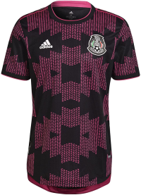 adidas 2021-22 Mexico Authentic Home Jersey - Black-Real Magenta XL