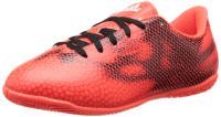 adidas Performance F5 Indoor J Soccer Shoe (Little Kid/Big Kid), Solar Red/Running White/Black, 6 M US Big Kid