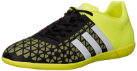 adidas Performance Men's Ace 15.3 Indoor Soccer Shoe, Core Black/White/Solar Yellow, 11 M US
