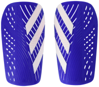 adidas Unisex-Adult Tiro Club Shinguard, Lucid Blue/White/Solar Red, Medium