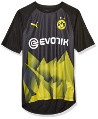 PUMA Men's BVB Int'l Stadium Jersey with Evonik, Blackcyber Yellow, XL