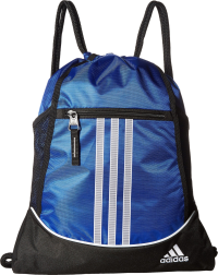 adidas Alliance Sackpack, Drawstring, Lightweight Small Gym Bag for Women, Soccer Backpack, Team Royal Blue/Blue, One Size