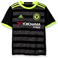 adidas Boys' Authentic Jersey, Black/Yellow/Granite, Small