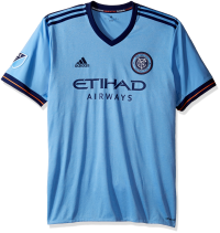 adidas MLS New York City FC Men's Replica Wordmark Jersey, Small, Light Blue