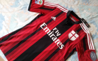 adidas AC Milan Home Soccer Jersey 2014-2015 (Small)