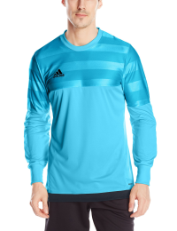 adidas Performance Men's Entry Goalkeeping Jersey, Youth Medium, Bright Cyan/Dark Grey