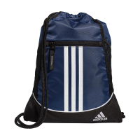 adidas Alliance Sackpack, Drawstring, Lightweight Small Gym Bag for Women, Soccer Backpack, Team Navy Blue, One Size