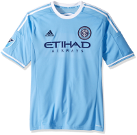 adidas MLS New York City FC Men's Replica Short Sleeve Team Jersey, Blue, Large