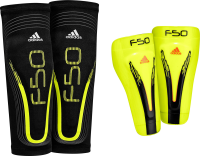 adidas F50 Pro Lite Shin Guard, Electricity/Black/Warning Orange, Large