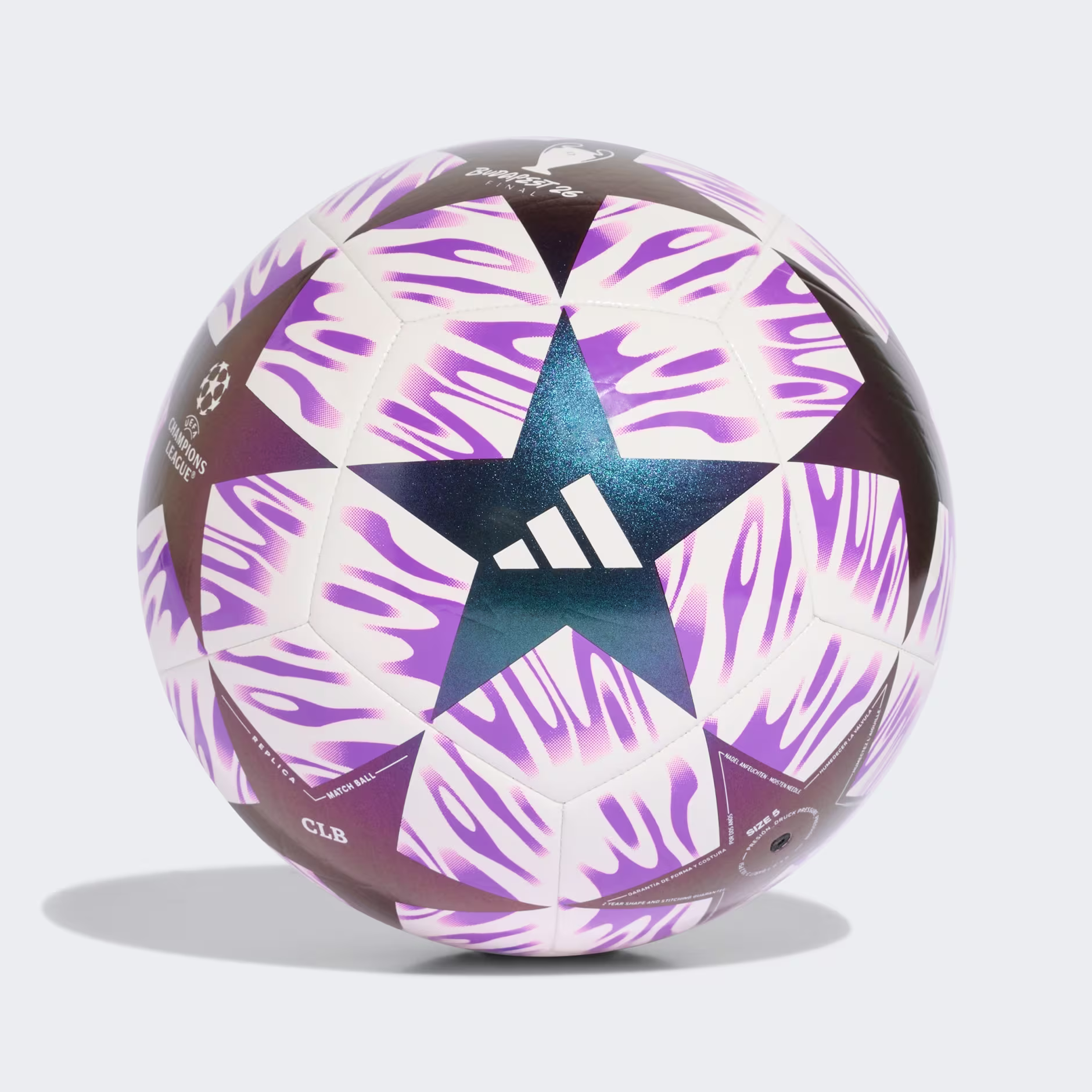 adidas UCL Club Soccer Ball - Purple