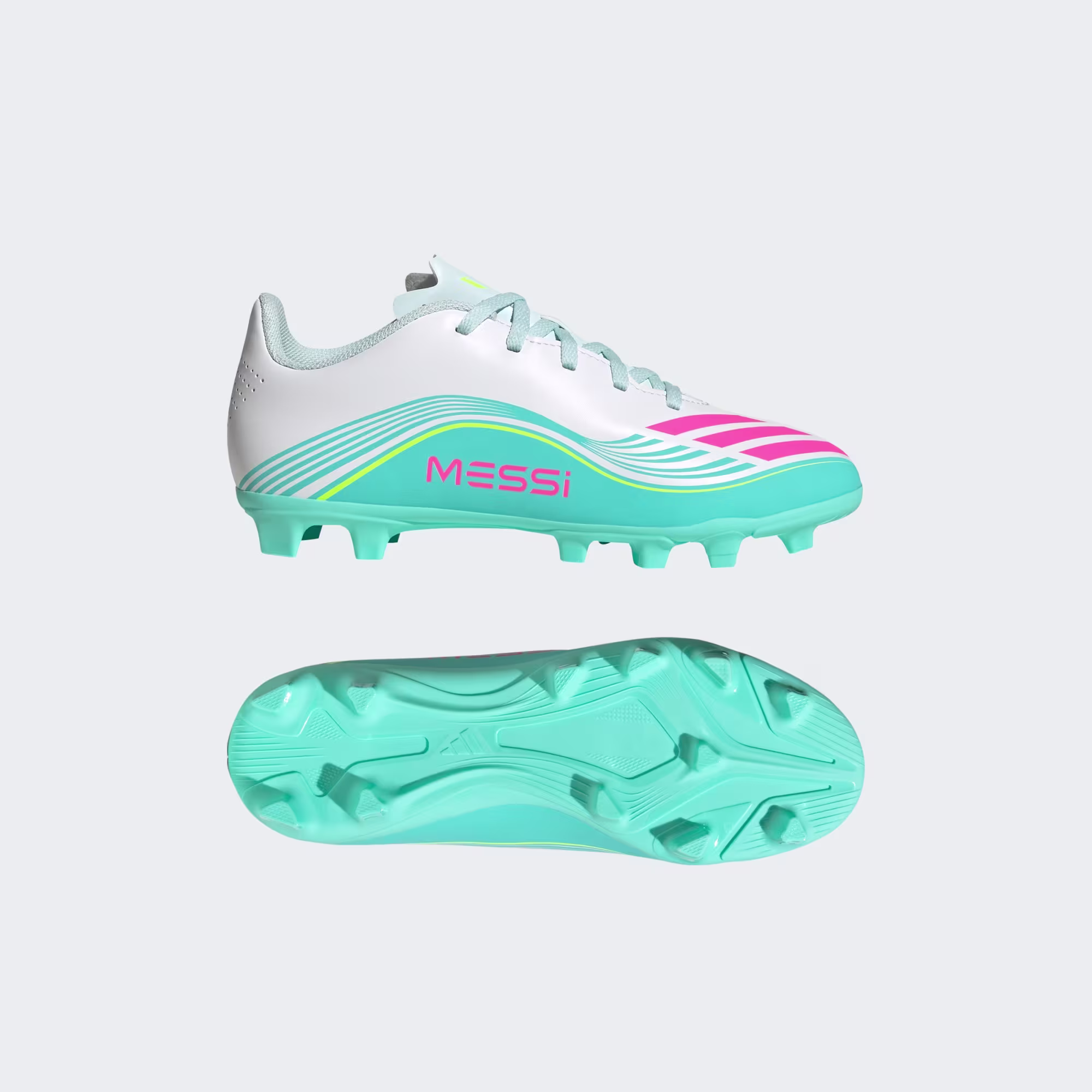 adidas F50 MESSI CLUB Youth Firm Ground / Multi Ground Soccer Cleats Aurora Radiant Pack