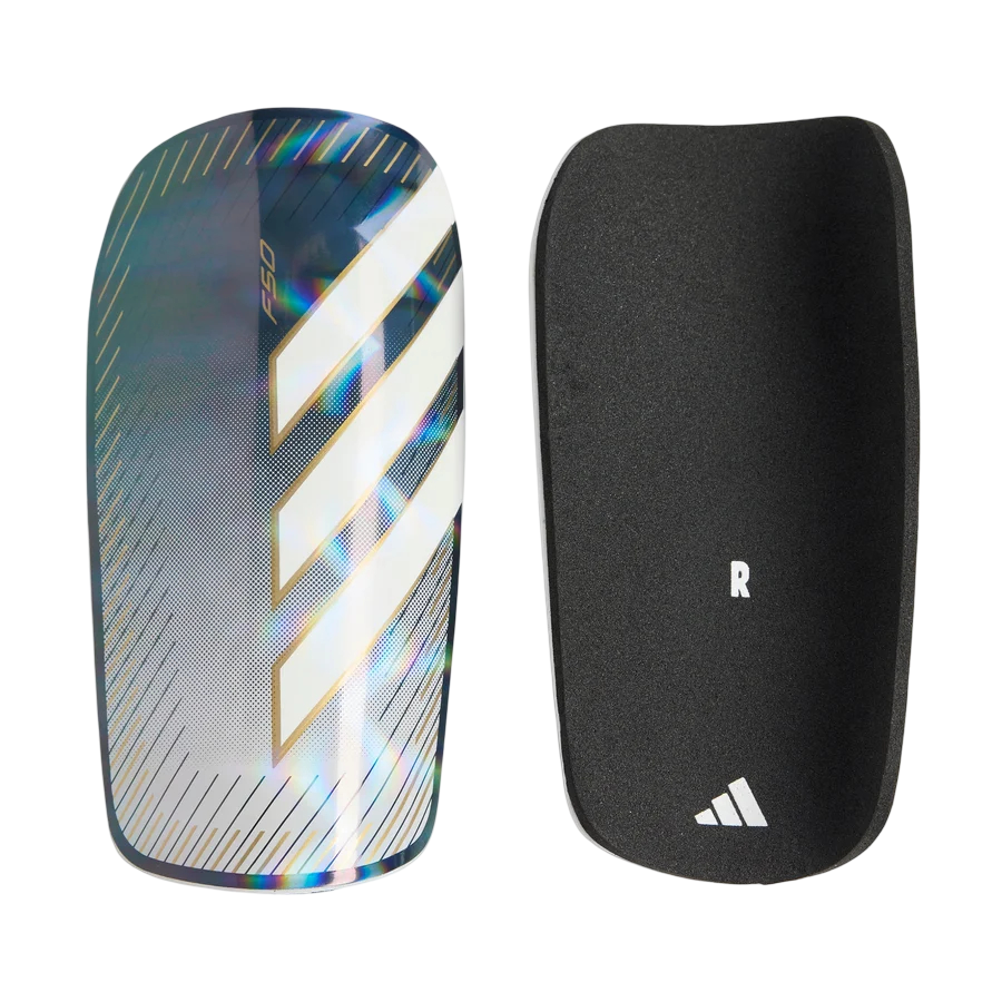 adidas F50 Club Soccer Shin Guards - White/Carbon