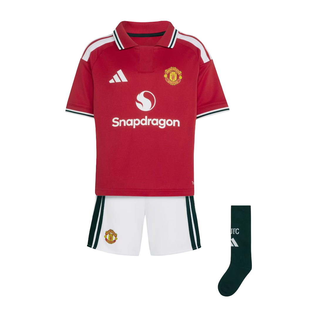adidas Manchester United FC 2026/27 Kid's Home Mini Kit