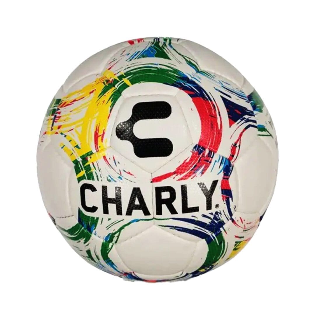 Charly Salon De La Fama Soccer Ball - White/Green/Blue/Yellow/Red