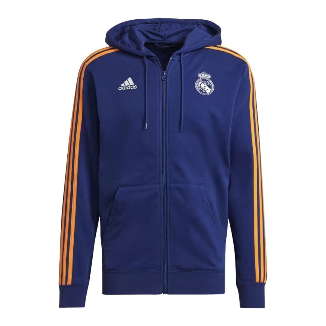 adidas Real Madrid 3 Stripes Men's Full-Zip Hoodie