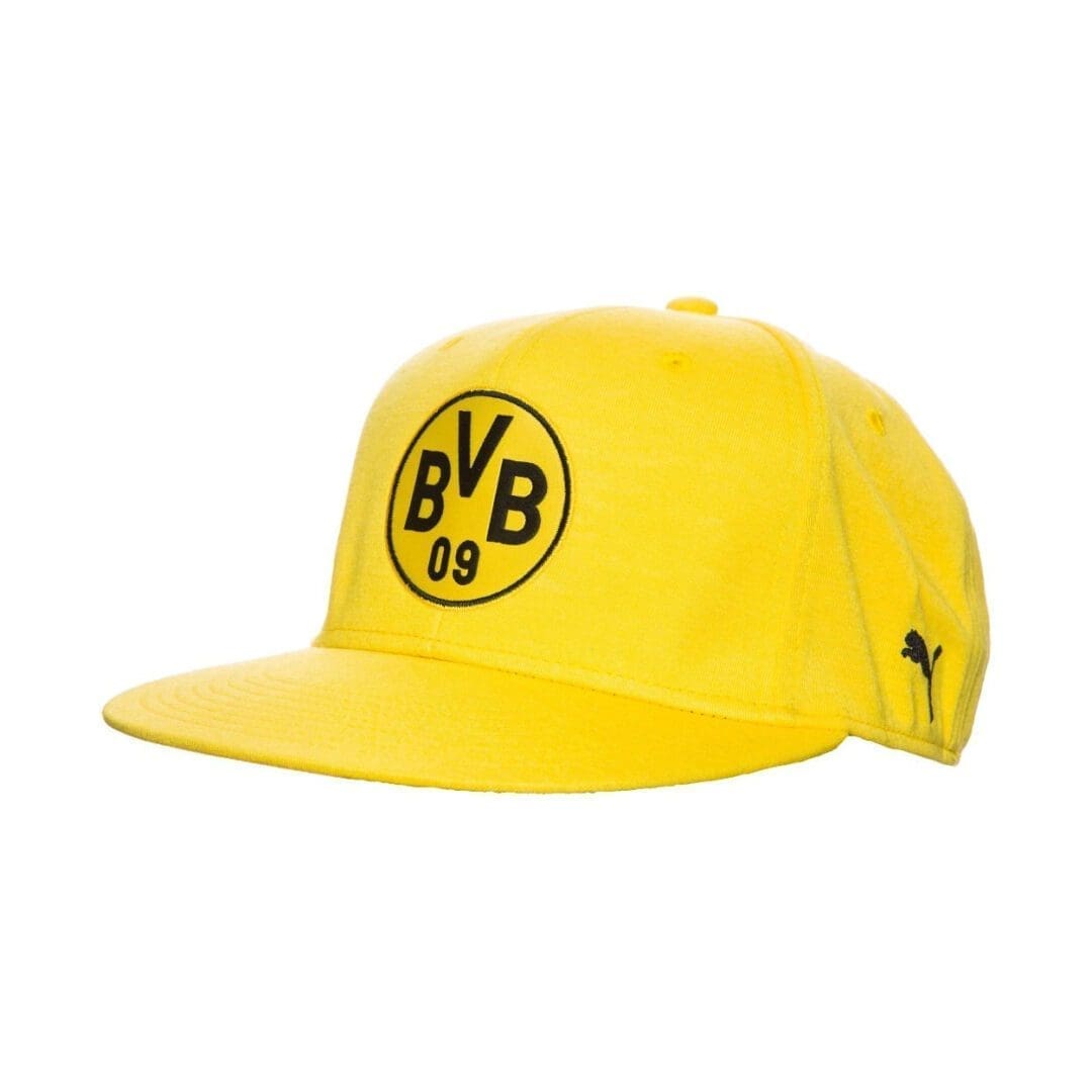 Puma Borussia Dortmund Men's Flat Brim Stretch Fit Cap (Yellow)