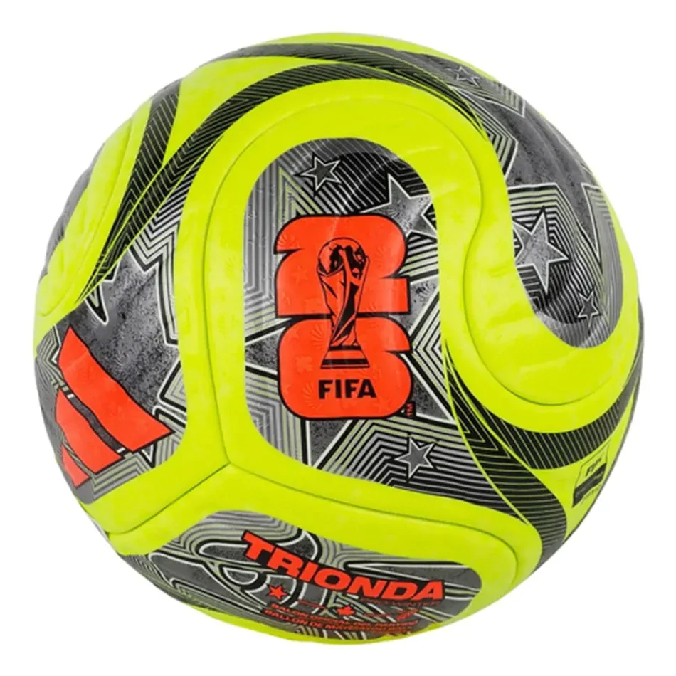 adidas FIFA World Cup 26 Trionda Pro Winter Match Soccer Ball -Lucid Lemon/Black/Silver Metallic