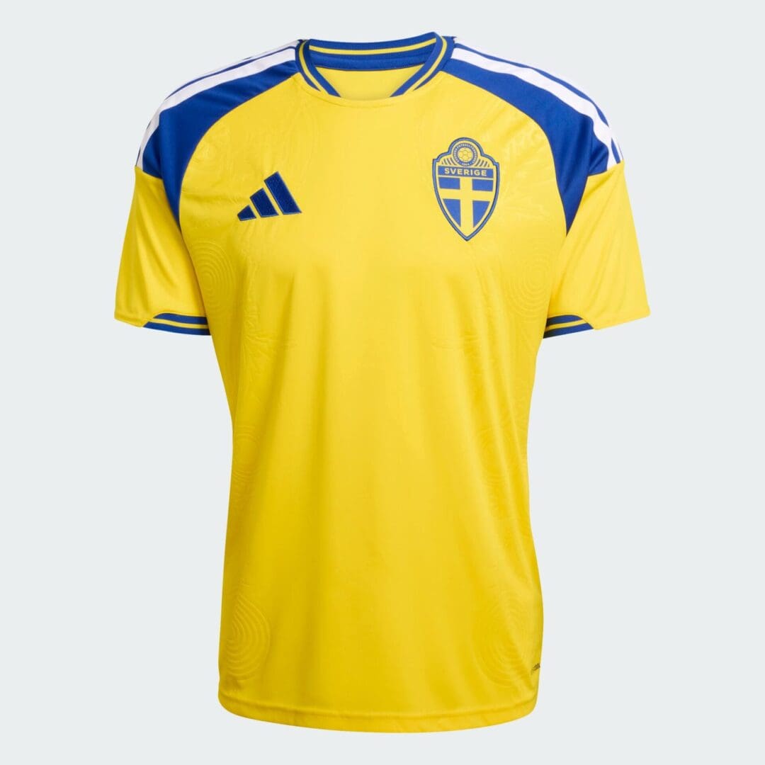 adidas Sweden Home Men's Stadium Soccer Jersey 26/27